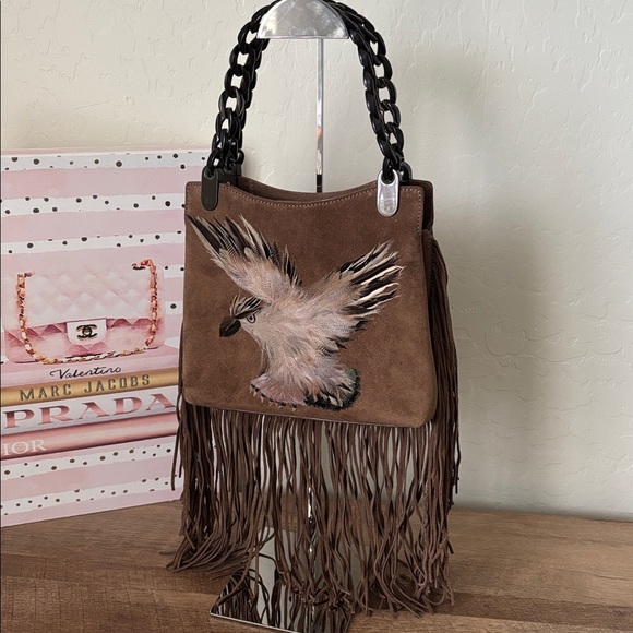 Ralph Lauren Collection - Brown Suede Fringe Bag - Picture 2 of 11